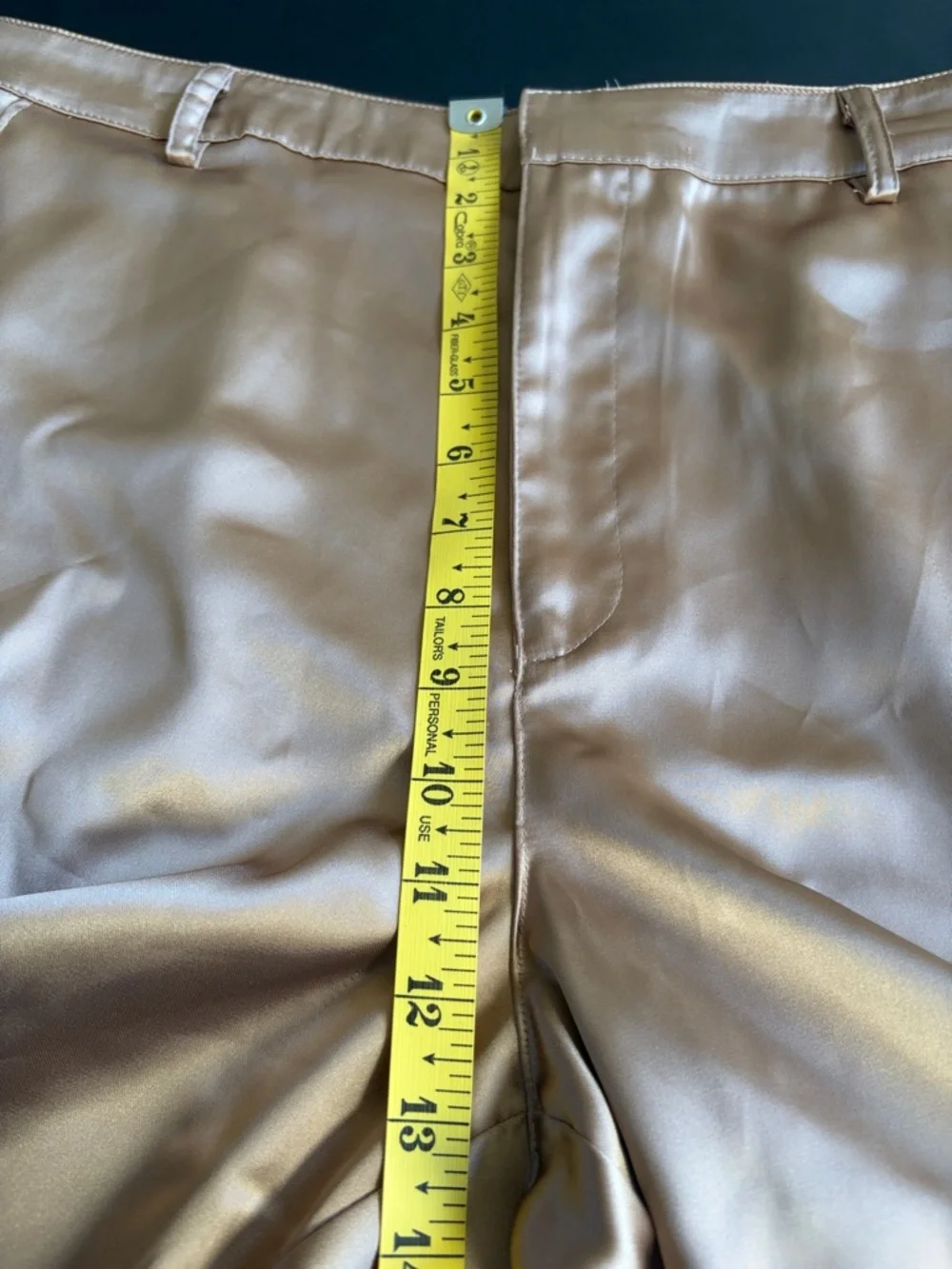 NWT Intempo Satin Cargo Pants 14 Champagne Wide Leg Drawstring Hem Y2K